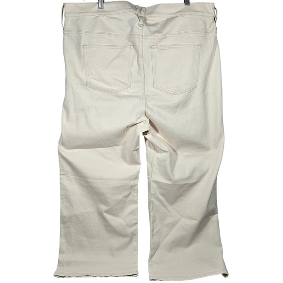 J CREW Slim Wide Leg Cream Cotton Blend Pants Size 37 NWT‎ - Picture 2 of 13
